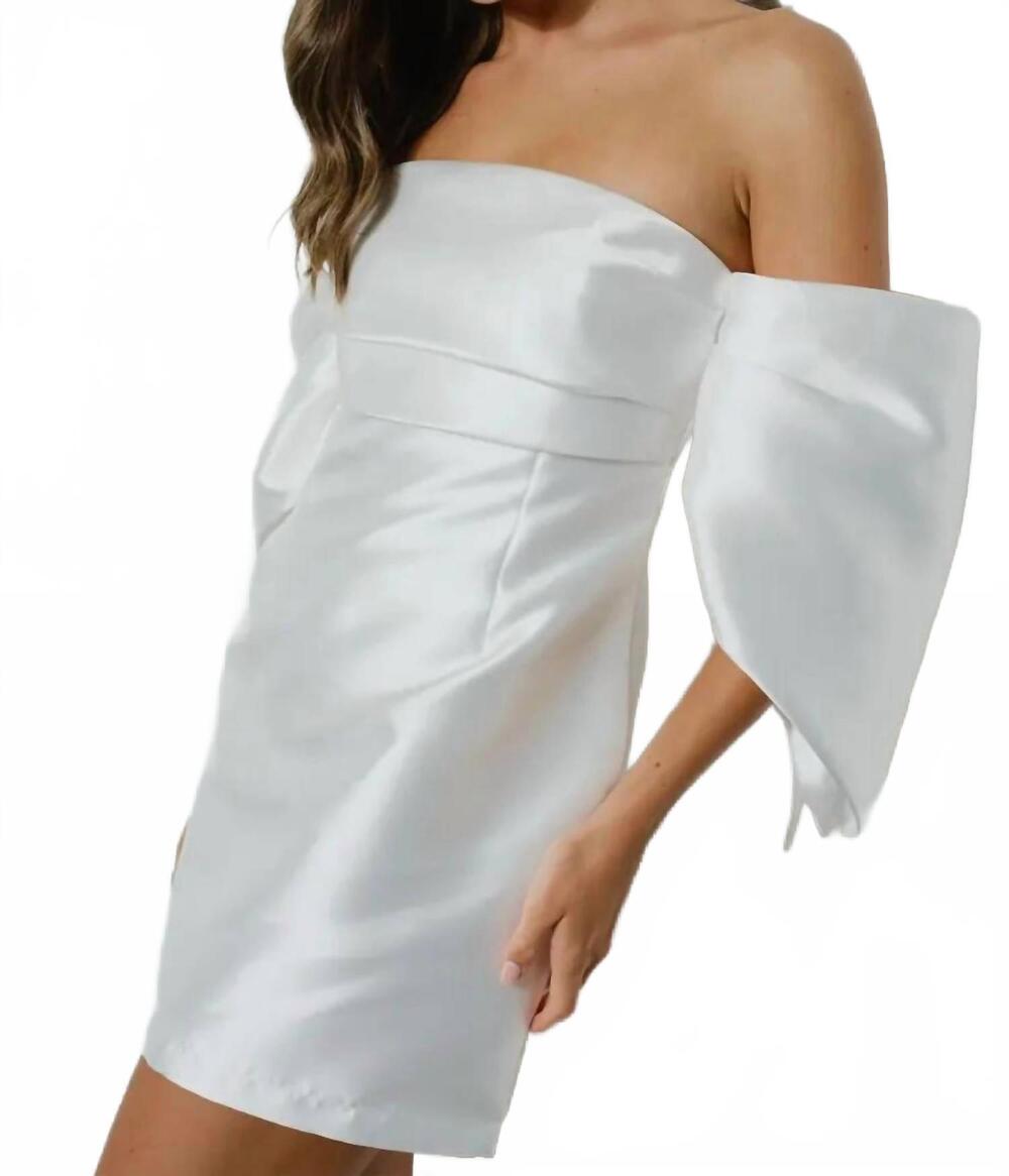 NEW INA FASHION toasts to forever mini dress in white